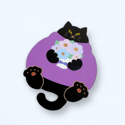 ねこまみれ 推し色 紫