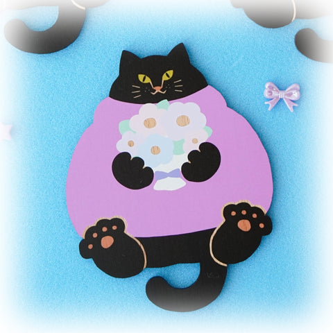 ねこまみれ　推し色　紫